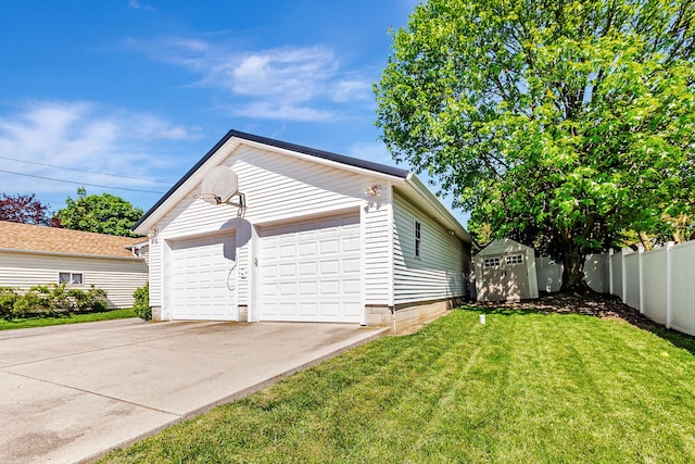 76 Resch St, Kenton, OH 43326 - detached garage featuring a storage shed