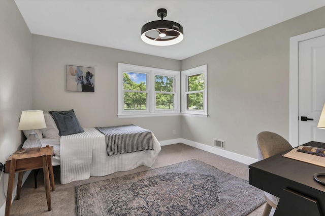 2095 Mccoy Rd, Upper Arlington, OH 43220 - carpeted bedroom featuring baseboards and an office area