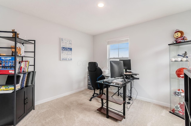 6355 Marinelli Dr N, Columbus, OH 43228 - home office featuring light colored carpet and baseboards