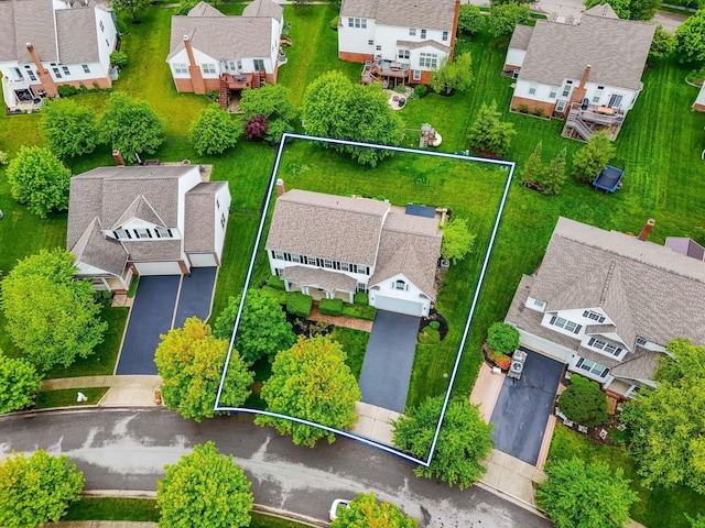 5073 Thornwood Dr, Westerville, OH 43082 - aerial view of residential area with property boundaries highlighted