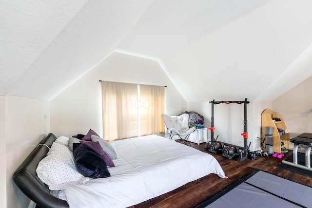 5073 Thornwood Dr, Westerville, OH 43082 - bedroom featuring wood finished floors and vaulted ceiling