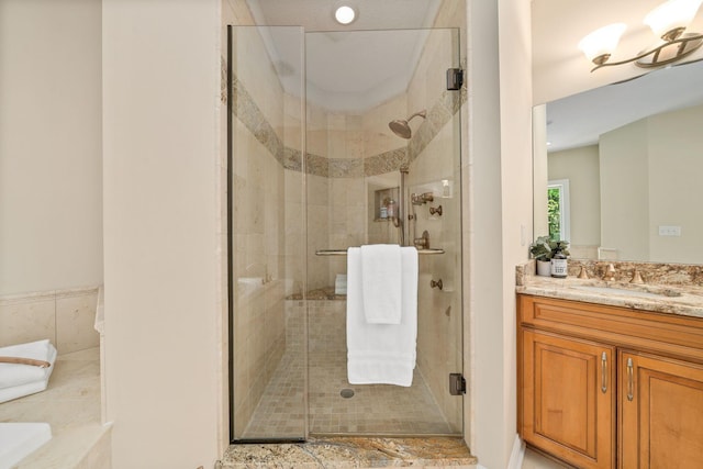 504 W Orange Rd, Delaware, OH 43015 - full bathroom with vanity and a shower stall