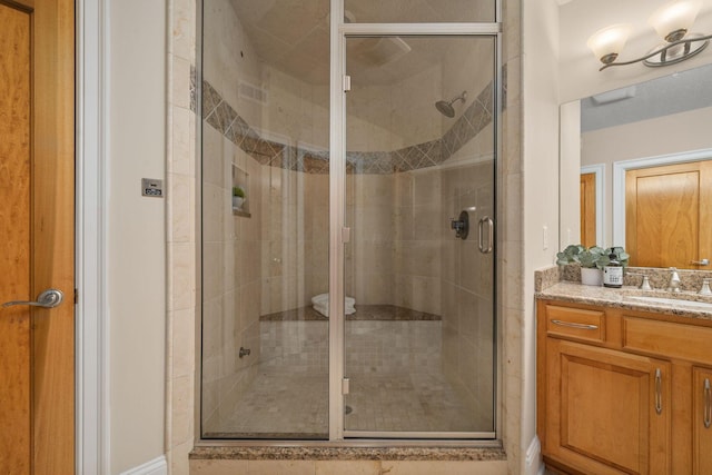 504 W Orange Rd, Delaware, OH 43015 - bathroom featuring vanity and a stall shower