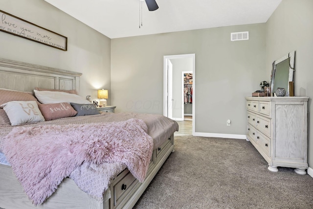 7205 W Grubb Rd NE, Thornville, OH 43076 - carpeted bedroom with baseboards and a ceiling fan