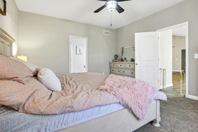 7205 W Grubb Rd NE, Thornville, OH 43076 - carpeted bedroom featuring baseboards and ceiling fan