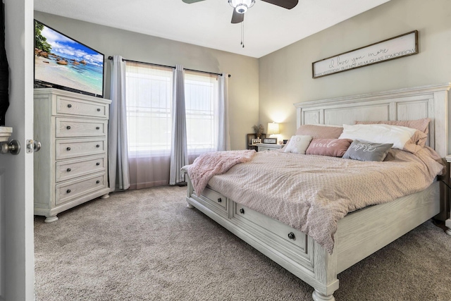 7205 W Grubb Rd NE, Thornville, OH 43076 - carpeted bedroom featuring a ceiling fan