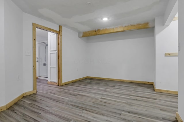 7205 W Grubb Rd NE, Thornville, OH 43076 - empty room with baseboards, wood finished floors, and recessed lighting