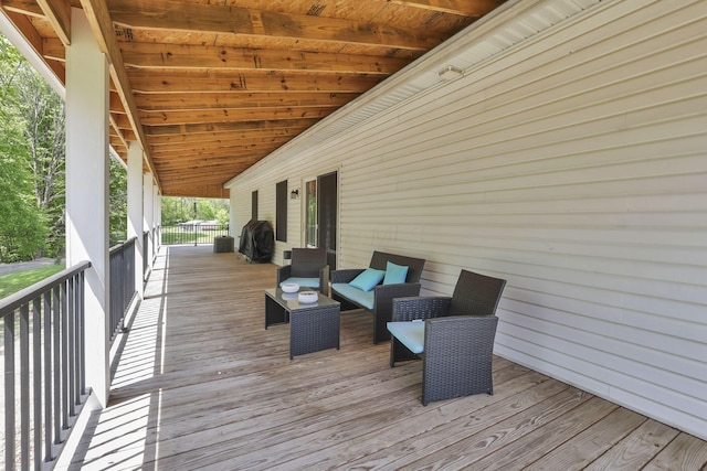 7205 W Grubb Rd NE, Thornville, OH 43076 - deck with an outdoor hangout area