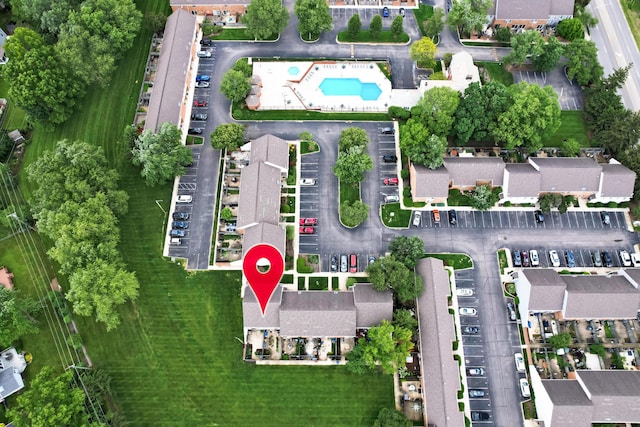 144 W Ticonderoga Dr Unit H, Westerville, OH 43081 - view of property location featuring a pool area and property parcel outlined