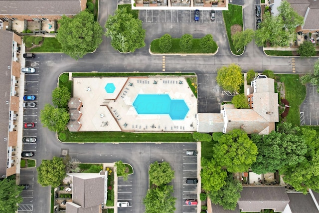 144 W Ticonderoga Dr Unit H, Westerville, OH 43081 - bird's eye view of a pool area