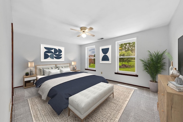 144 W Ticonderoga Dr Unit H, Westerville, OH 43081 - carpeted bedroom with a ceiling fan and baseboards