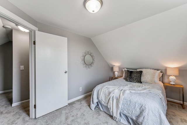 686 Frebis Ave, Columbus, OH 43206 - bedroom with carpet, vaulted ceiling, and baseboards