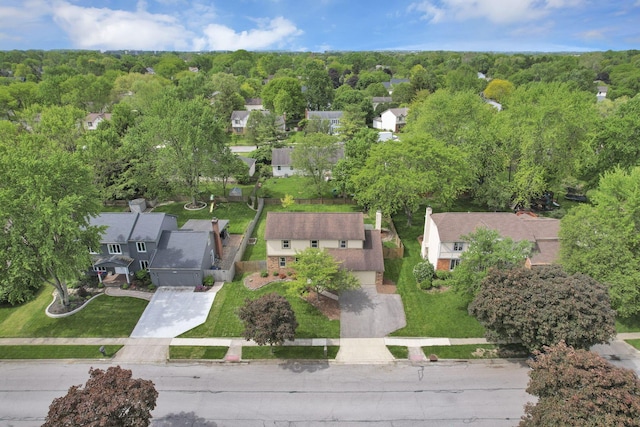 aerial overview of property's location with nearby suburban area