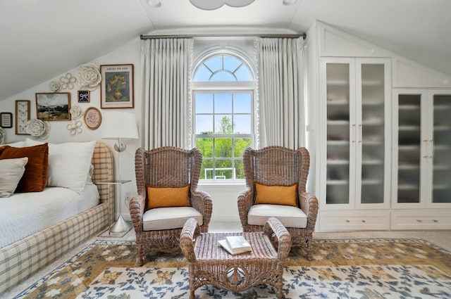 8070 Harriott Rd, Dublin, OH 43017 - sitting room featuring lofted ceiling and healthy amount of natural light