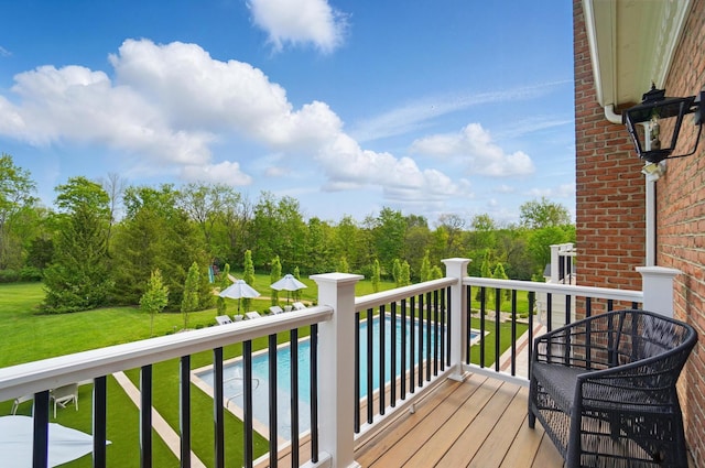 8070 Harriott Rd, Dublin, OH 43017 - wooden deck featuring a yard