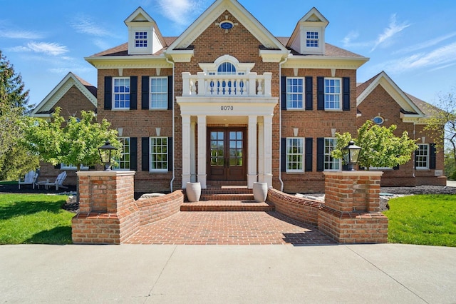 8070 Harriott Rd, Dublin, OH 43017 - colonial inspired home with french doors and brick siding