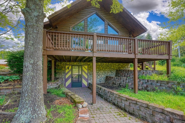 exterior space with a deck