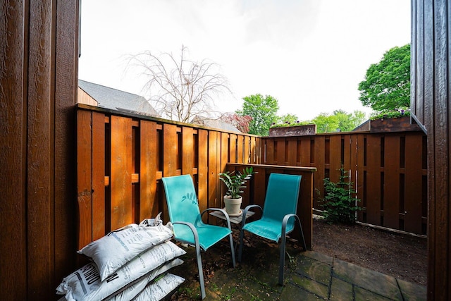 view of patio with a fenced backyard