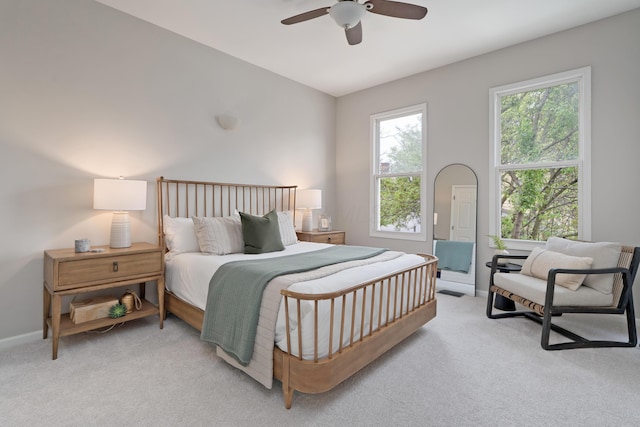 411 Reinhard Ave, Columbus, OH 43206 - bedroom with carpet, ceiling fan, and baseboards