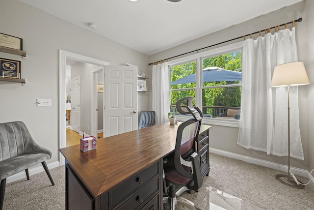 2557 Coltsbridge Dr, Lewis Center, OH 43035 - office area with baseboards and light carpet