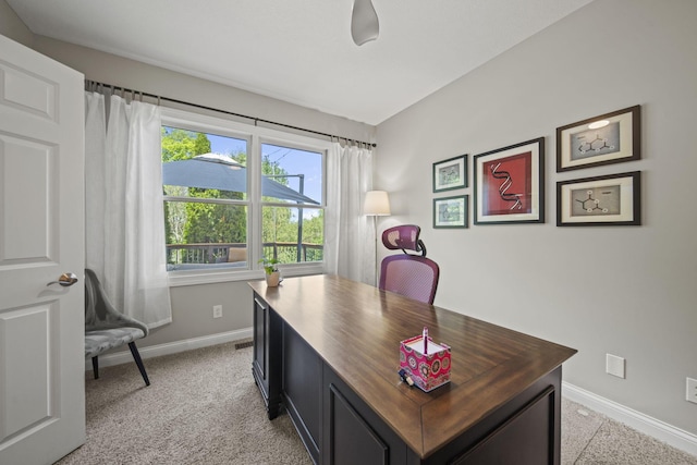 2557 Coltsbridge Dr, Lewis Center, OH 43035 - home office featuring baseboards and light carpet
