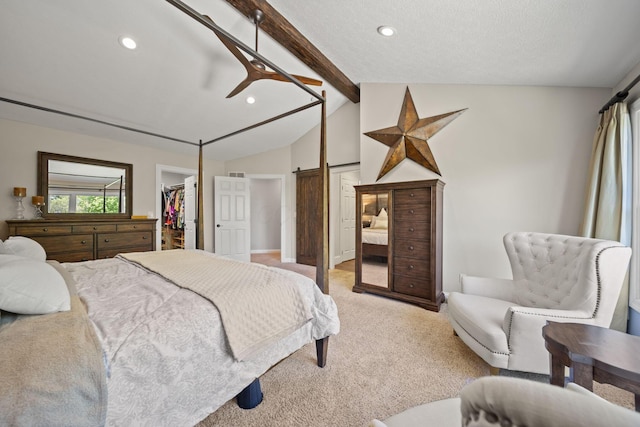 2557 Coltsbridge Dr, Lewis Center, OH 43035 - bedroom featuring recessed lighting, light colored carpet, a spacious closet, a closet, and a ceiling fan