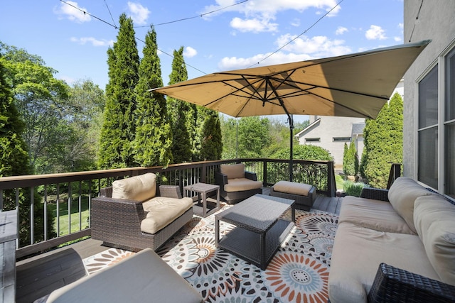 2557 Coltsbridge Dr, Lewis Center, OH 43035 - deck featuring outdoor lounge area