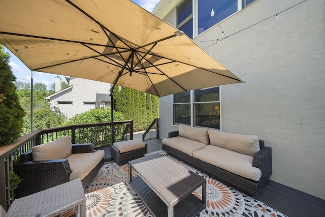2557 Coltsbridge Dr, Lewis Center, OH 43035 - deck featuring outdoor lounge area
