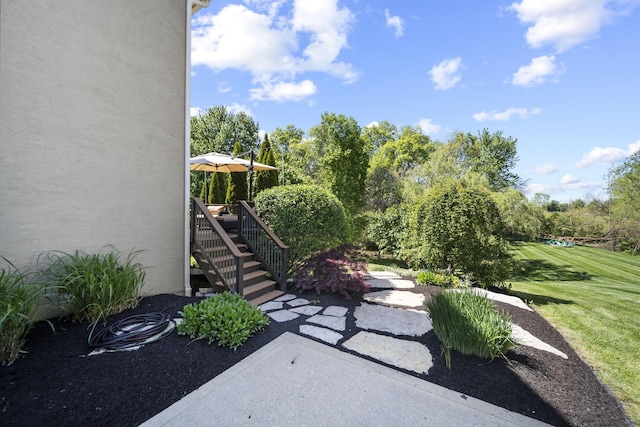 2557 Coltsbridge Dr, Lewis Center, OH 43035 - view of patio / terrace featuring stairs