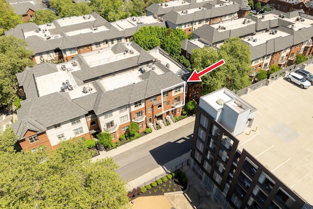 aerial view of residential area