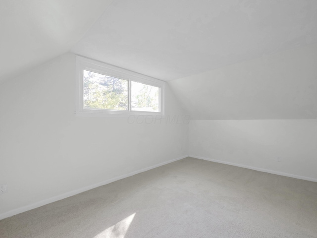 4838 Calvin Dr, Columbus, OH 43227 - additional living space featuring vaulted ceiling, light carpet, and baseboards