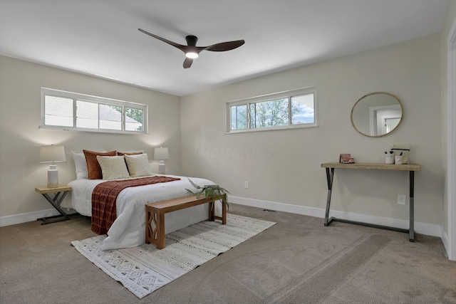 2727 Westmont Blvd, Columbus, OH 43221 - carpeted bedroom featuring baseboards and a ceiling fan