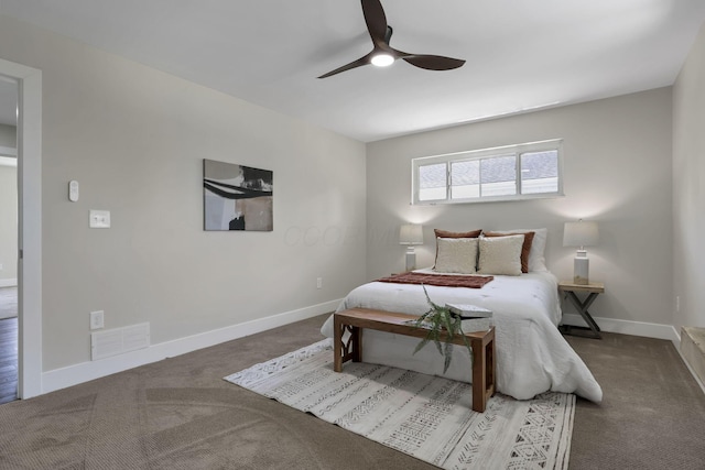 2727 Westmont Blvd, Columbus, OH 43221 - bedroom featuring carpet flooring, baseboards, and a ceiling fan