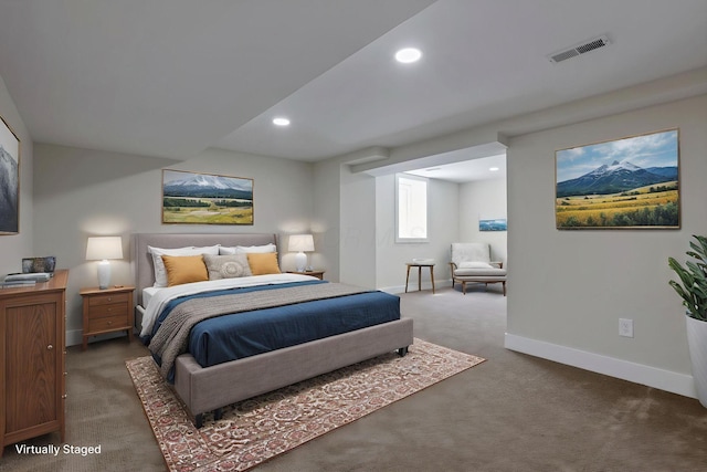 2727 Westmont Blvd, Columbus, OH 43221 - carpeted bedroom featuring baseboards and recessed lighting
