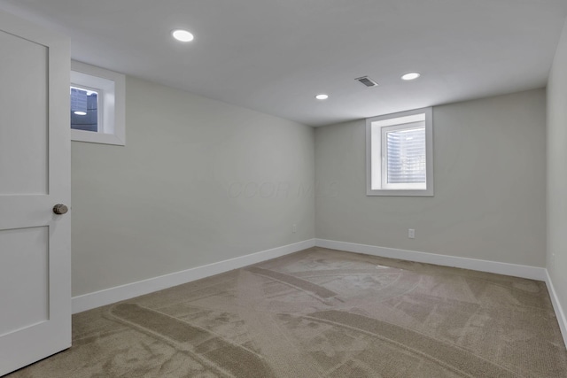 2727 Westmont Blvd, Columbus, OH 43221 - basement with baseboards, carpet floors, and recessed lighting