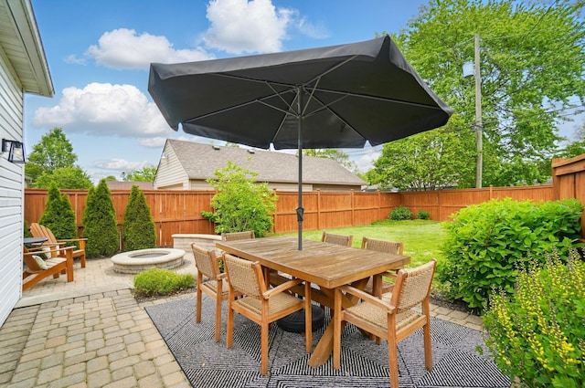 view of patio / terrace featuring outdoor dining area