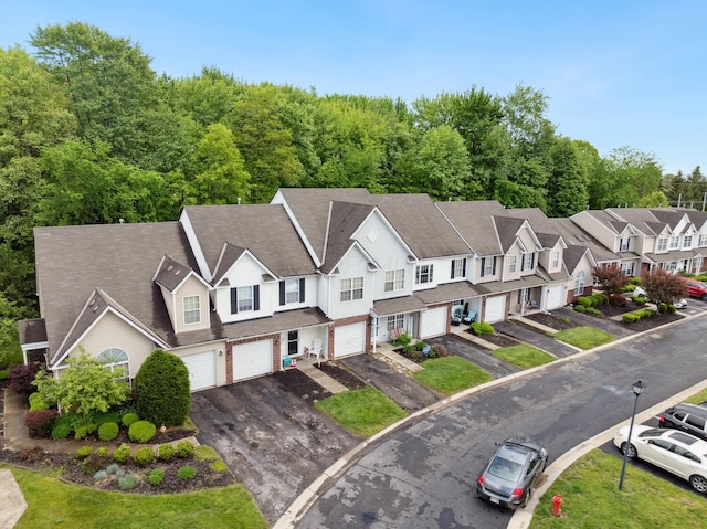 aerial view of residential area