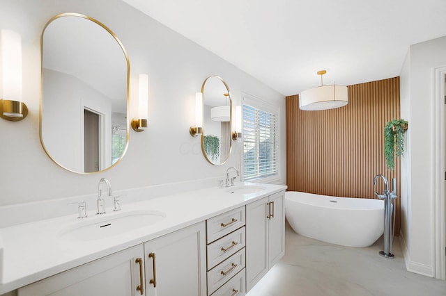 6415 Green Stone Loop, Dublin, OH 43016 - full bathroom featuring a soaking tub and double vanity