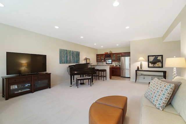 6415 Green Stone Loop, Dublin, OH 43016 - living room with light colored carpet and recessed lighting