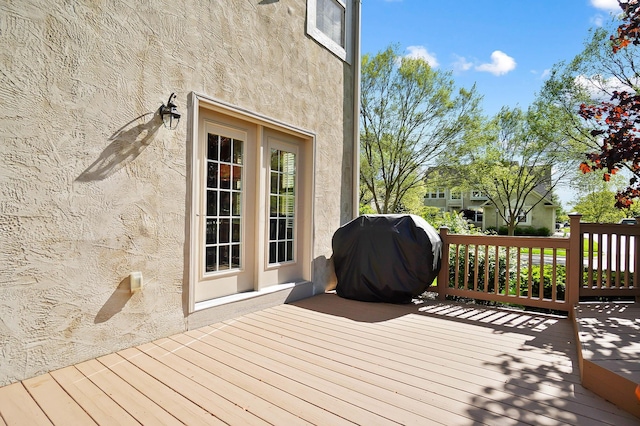6415 Green Stone Loop, Dublin, OH 43016 - wooden deck with a grill