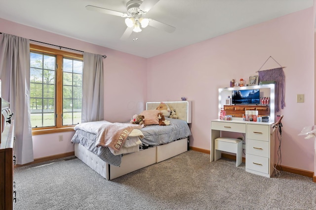 1719 Marion Rd NW, Utica, OH 43080 - carpeted bedroom featuring baseboards and ceiling fan