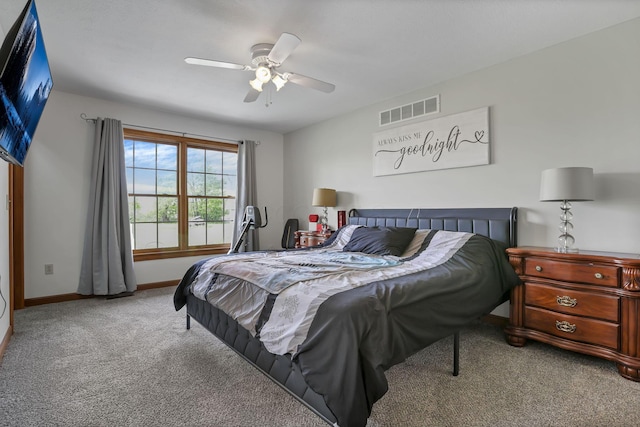 1719 Marion Rd NW, Utica, OH 43080 - carpeted bedroom with baseboards and ceiling fan