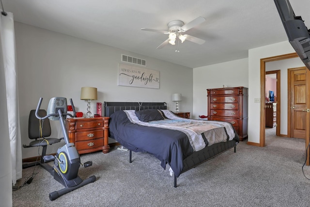 1719 Marion Rd NW, Utica, OH 43080 - carpeted bedroom with a ceiling fan and baseboards