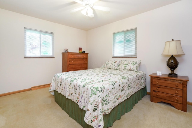 316 Charleston Ave, Columbus, OH 43214 - carpeted bedroom with baseboards and a ceiling fan