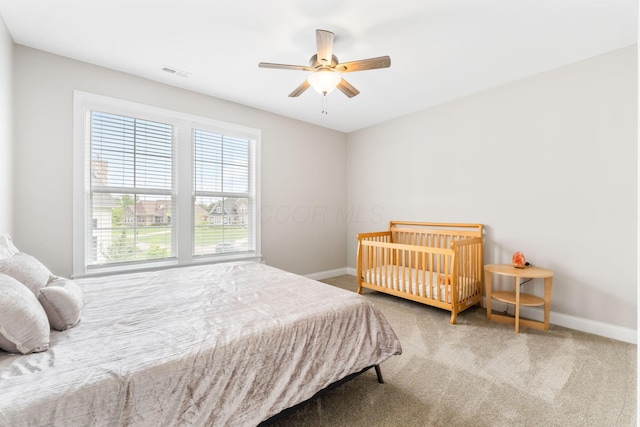6540 Marshview Dr, Hilliard, OH 43026 - carpeted bedroom with baseboards and ceiling fan