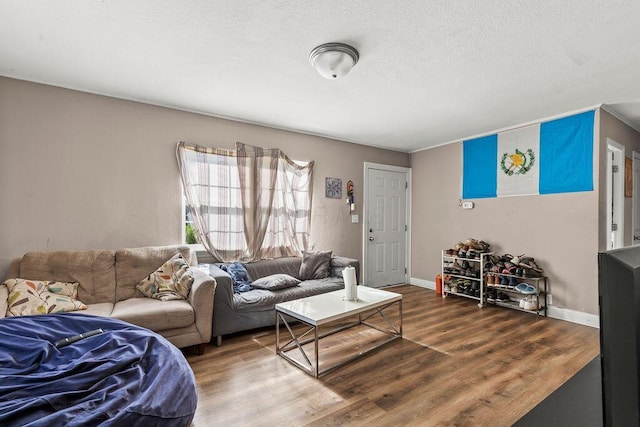 3250 Karl Rd, Columbus, OH 43224 - living room with wood finished floors and a textured ceiling