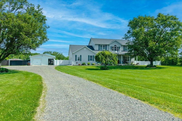 10164 Busey Rd, Canal Winchester, OH 43110 - view of front of house featuring driveway and a detached garage