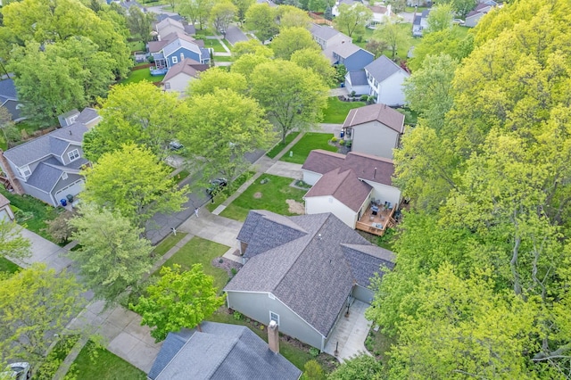 aerial view of residential area
