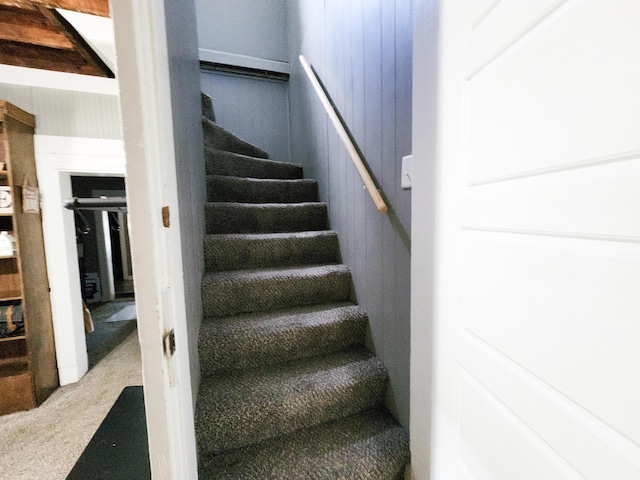 8696 Main St, Rushville, OH 43150 - stairs with carpet floors