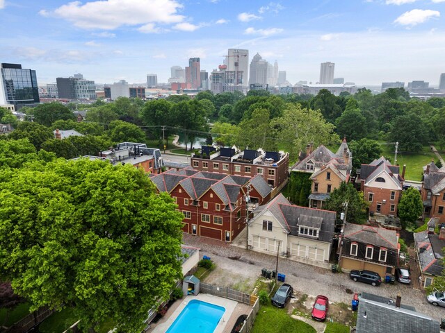 103 Lundy St, Columbus, OH 43215 - bird's eye view of skyline and a pool area